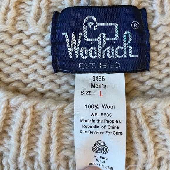 Vintage Woolrich Knit Sweater Eagle Pullover American Western 100% Wool Men’s ML - Picture 8 of 8